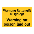 Warnung Rattengift ausgelegt - Warning rat poison laid out