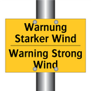 Warnung Starker Wind - Warning Strong Wind
