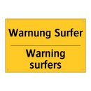 Warnung Surfer - Warning surfers