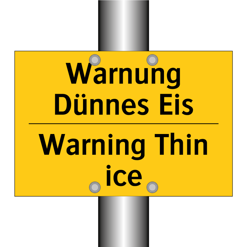 Warnung Dünnes Eis - Warning Thin ice