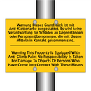 Warnung Dieses Grundstück ist /.../ - Warning This Property Is Equipped /.../