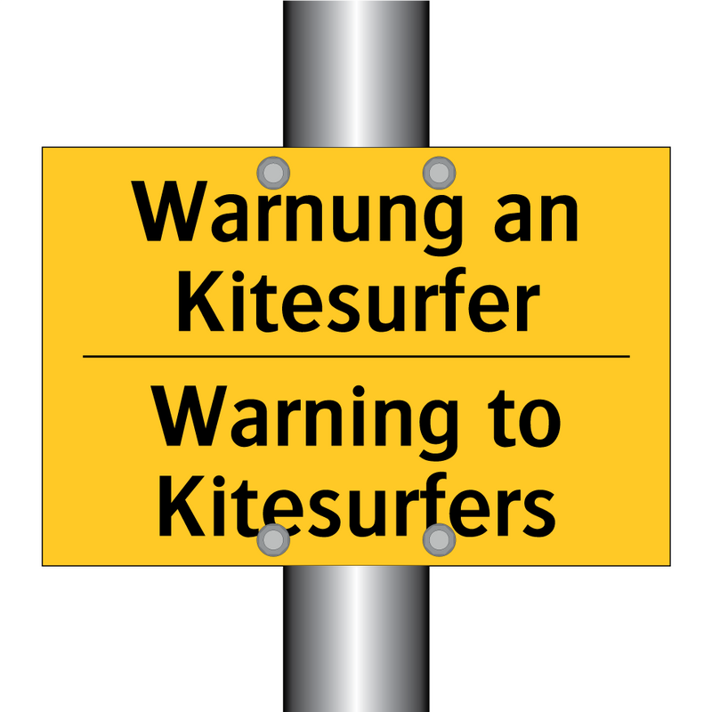 Warnung an Kitesurfer - Warning to Kitesurfers