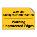 Warnung Unabgesicherte Kanten - Warning Unprotected Edges