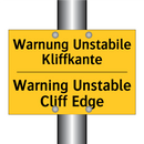 Warnung Unstabile Kliffkante - Warning Unstable Cliff Edge