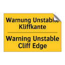 Warnung Unstabile Kliffkante - Warning Unstable Cliff Edge
