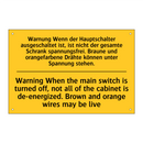 Warnung Wenn der Hauptschalter /.../ - Warning When the main switch is /.../