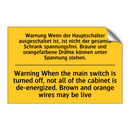 Warnung Wenn der Hauptschalter /.../ - Warning When the main switch is /.../