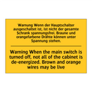 Warnung Wenn der Hauptschalter /.../ - Warning When the main switch is /.../