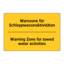 Warnzone für Schleppwasseraktivitäten/.../ - Warning Zone for towed water activities/.../