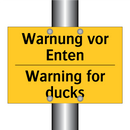 Warnung vor Enten - Warning for ducks