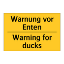 Warnung vor Enten - Warning for ducks