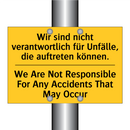 Wir sind nicht verantwortlich /.../ - We Are Not Responsible For Any /.../