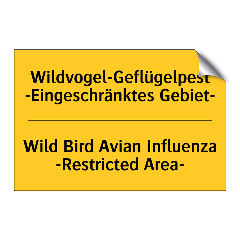 Wildvogel-Geflügelpest -Eingeschränktes /.../ - Wild Bird Avian Influenza -Restricted /.../