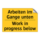 Arbeiten im Gange unten - Work in progress below
