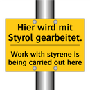 Hier wird mit Styrol gearbeitet./.../ - Work with styrene is being carried /.../