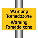 Warnung Tornadozone - Warning Tornado zone