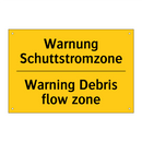 Warnung Schuttstromzone - Warning Debris flow zone