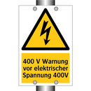 400 V Warnung vor elektrischer Spannung 400V