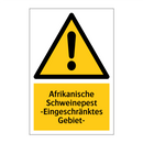 Afrikanische Schweinepest -Eingeschränktes Gebiet-