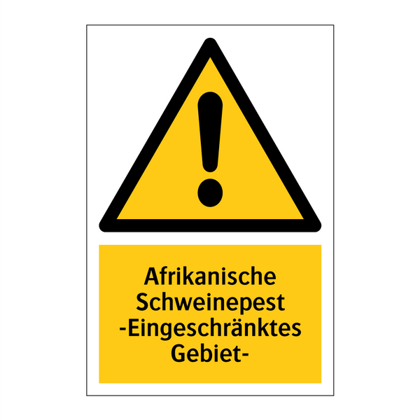 Afrikanische Schweinepest -Eingeschränktes Gebiet-