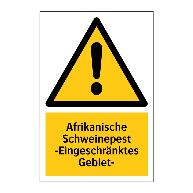 Afrikanische Schweinepest -Eingeschränktes Gebiet-