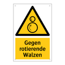 Gegen rotierende Walzen