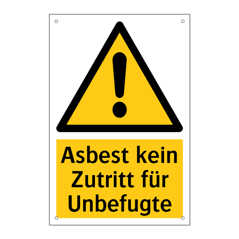 Asbest kein Zutritt für Unbefugte