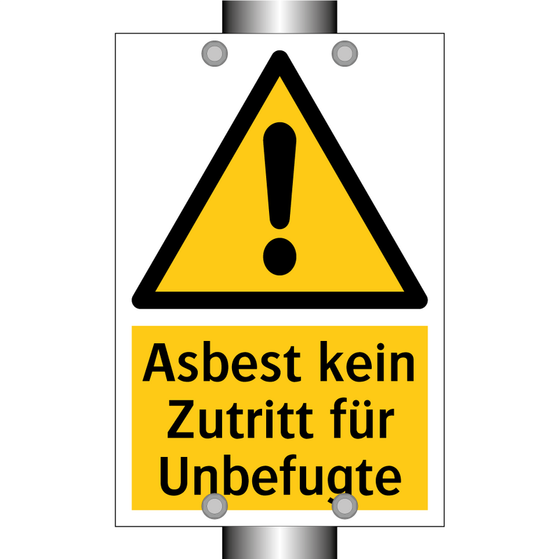 Asbest kein Zutritt für Unbefugte