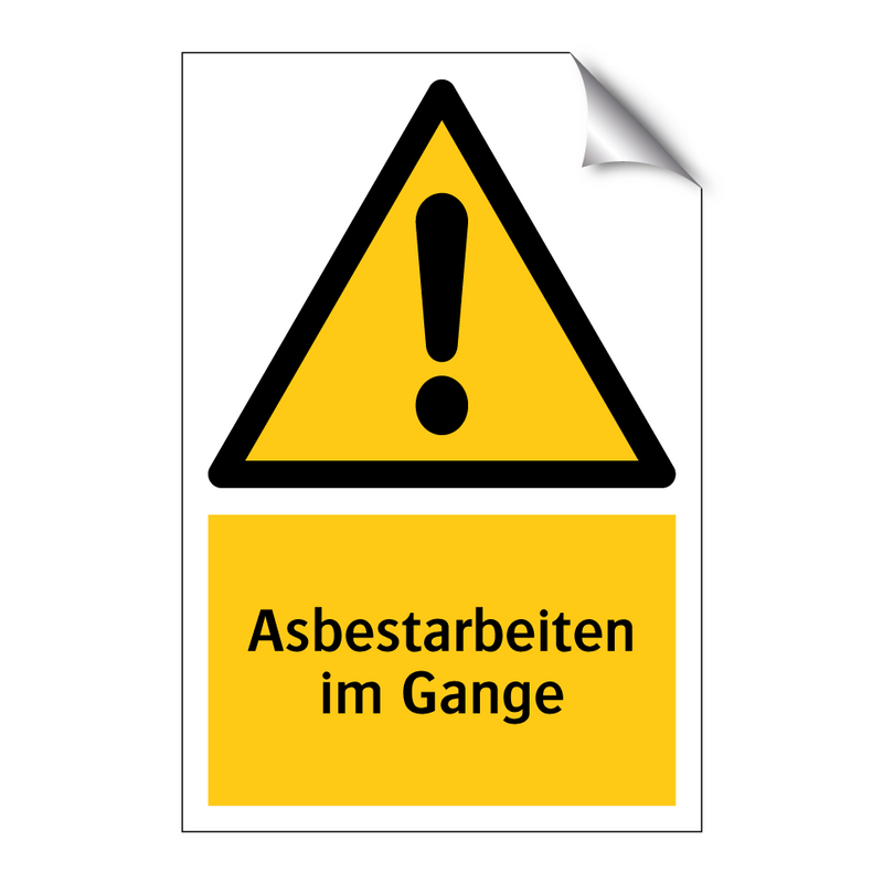 Asbestarbeiten im Gange