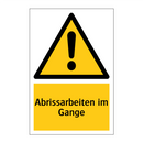 Abrissarbeiten im Gange