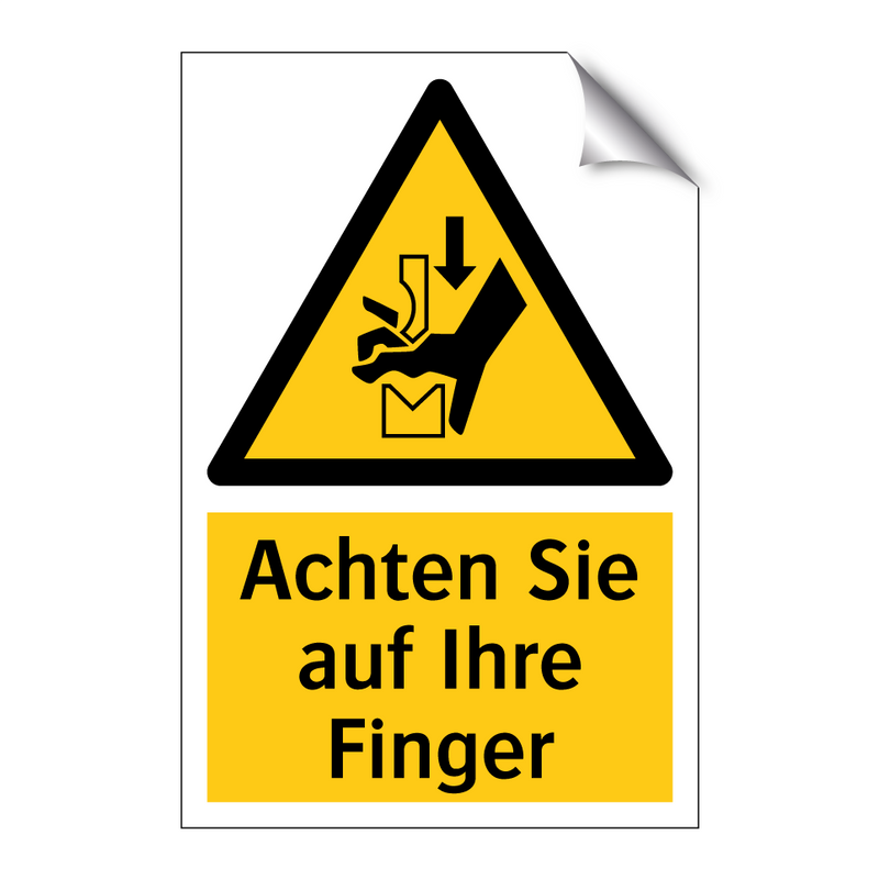 Achten Sie auf Ihre Finger