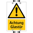 Achtung Glastür