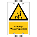 Achtung! Wasserskigebiet
