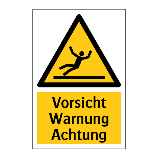 Vorsicht Warnung Achtung