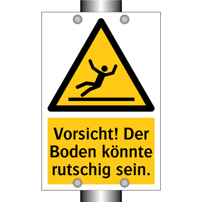 Vorsicht! Der Boden könnte rutschig sein.
