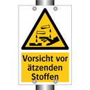 Vorsicht vor ätzenden Stoffen
