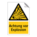 Achtung vor Explosion