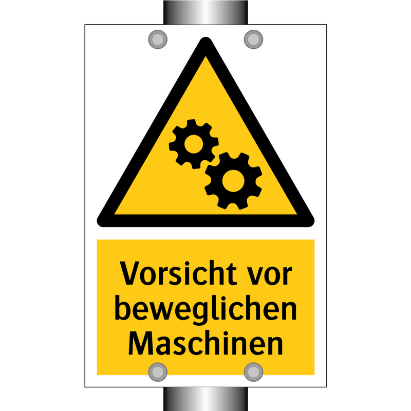 Vorsicht vor beweglichen Maschinen