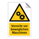 Vorsicht vor beweglichen Maschinen