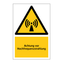 Achtung vor Hochfrequenzstrahlung