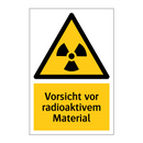 Vorsicht vor radioaktivem Material