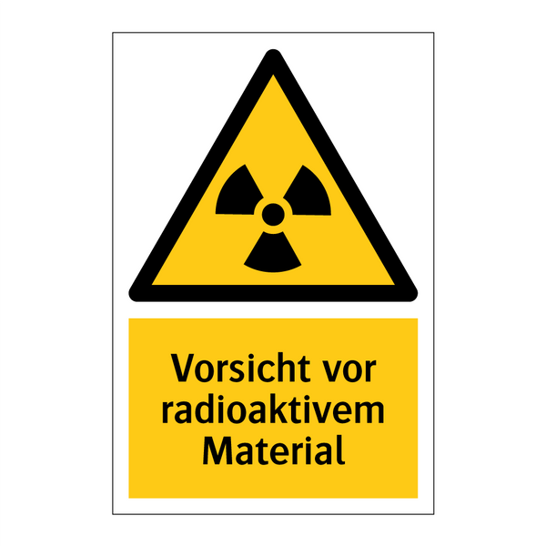 Vorsicht vor radioaktivem Material