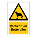 Vorsicht vor Rottweiler