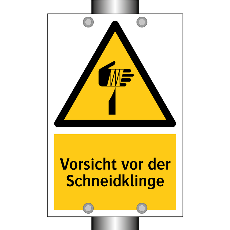Vorsicht vor der Schneidklinge