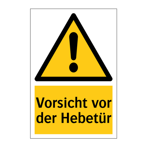Vorsicht vor der Hebetür