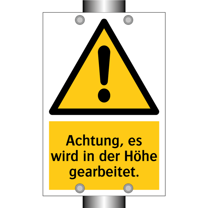 Achtung, es wird in der Höhe gearbeitet.