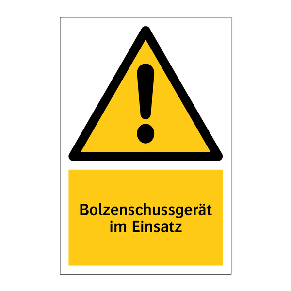 Bolzenschussgerät im Einsatz