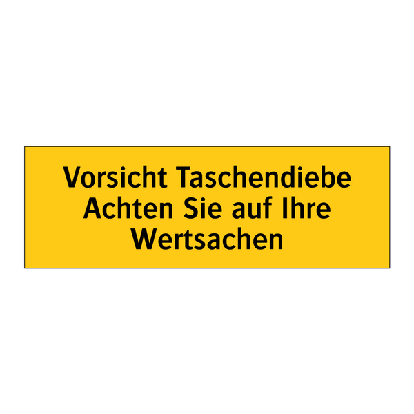 Vorsicht Taschendiebe Achten Sie auf Ihre Wertsachen