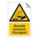 Ätzende korrosive Flüssigkeit