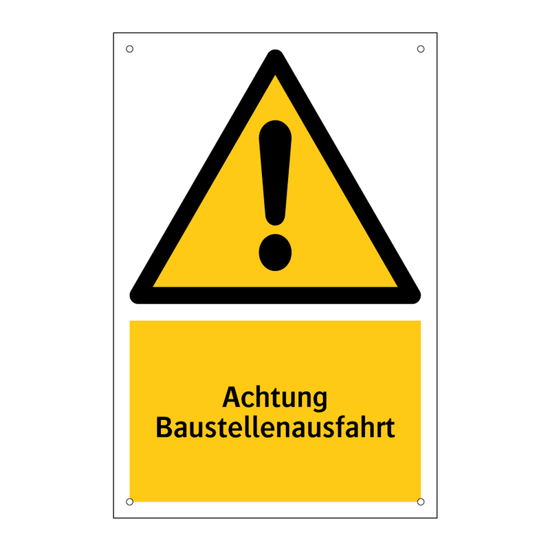 Achtung Baustellenausfahrt